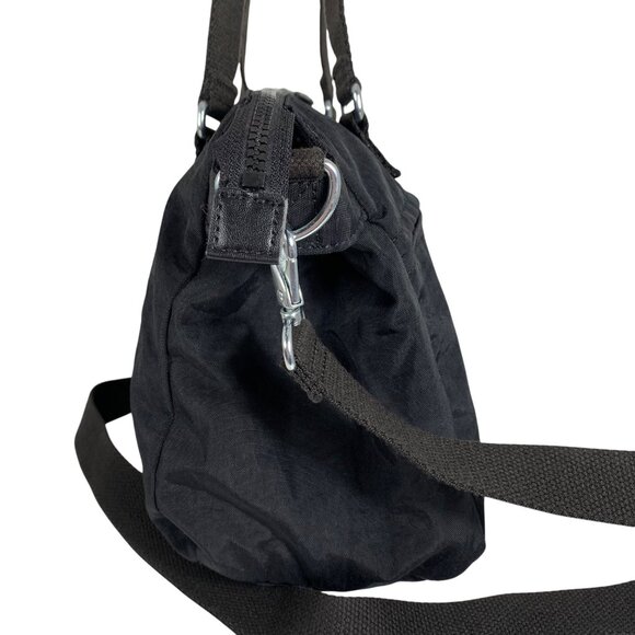 KIPLING Pilar Large Black Tonal Nylon Shoulder Bag Satchel Crossbody Bag - Picture 5 of 10